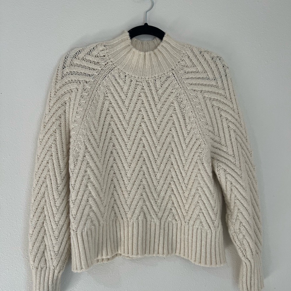 Sincerely Jules Cream Chevron Sweater